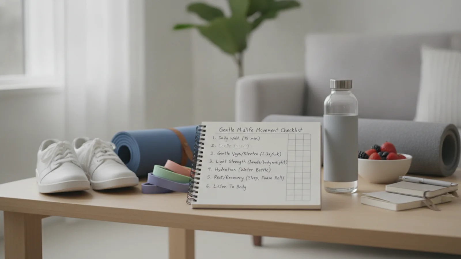 Building A Gentle Midlife Movement Routine Checklist For First Time Readers cover image